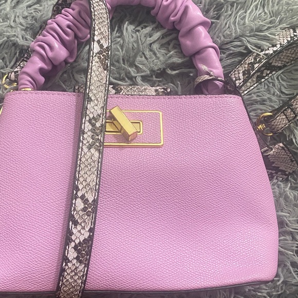 Pink Handbag with Ruched Handle - Picture 2 of 5